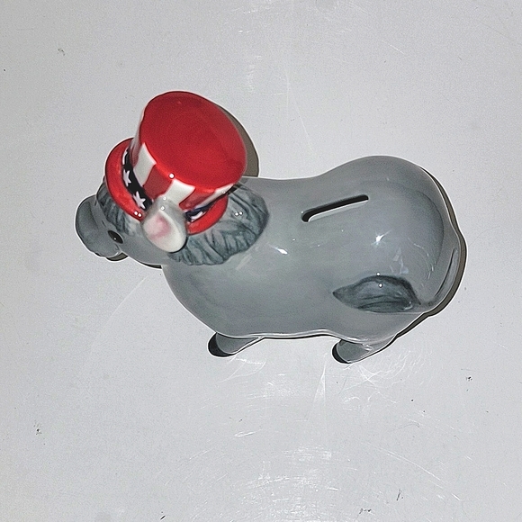 VINTAGE FRITZ & FLOYD CERAMIC DEMOCRATIC DONKEY BANK - Picture 7 of 12